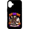 Halloween Apparel Custodia per iPhone 16 Plus Brutti Capelli Giornata Halloween Scheletro Barbiere Sp