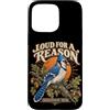 Stampe per Amanti degli Uccelli Colorati Custodia per iPhone 15 Pro Max Umorismo del Blue Jay per il Vicinato