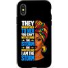 African American Black Women Black Histo Custodia per iPhone X/XS Le sussurrarono io sono la tempesta ragazza afroamericana
