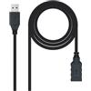 PRENDELUZ Cavo USB 3.0 Tipo A/M-A/H, nero, 3,0 m, ideale per trasferimenti di dati rapidi e collegamento di dispositivi elettronici.