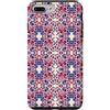 Sarah Wainwright Art Custodia per iPhone 7 Plus/8 Plus Stile Vintage Disegnato A Mano Folk Floreale Botanico Borgogna Blu