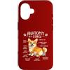 Corgi Chaos Club Custodia per iPhone 16 Divertente anatomia di un corgi amante dei cani Doggo Pet Owner Humor