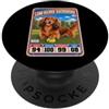 Funny Retro Baseball Card Dog Owner Love Carte da scambiare sport vintage anni '70 '80 bassotto dai capelli PopSockets PopGrip Adesivo