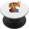 Minimalist Modern botanical Abstract Art Boho Line art Grafica botanica Terracotta & Teal PopSockets PopGrip Adesivo