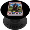 Funny Retro Baseball Card Dog Owner Love Carta da scambio sportiva vintage anni '70 e '80 rivestita PopSockets PopGrip Adesivo