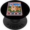 Funny Retro Baseball Card Dog Owner Love Pembroke Welsh Corgi - Carte da scambio, stile vintage anni '70 e '80 PopSockets PopGrip Adesivo