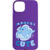 Kawaii Triangle Custodia per iPhone 15 Plus Disegno animale delfino oceano sorridente cartone animato