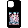 Sarcastic Alpha Male Gym Bro Meme Unicor Custodia per iPhone 12/12 Pro Testosterone puro divertente unicorno ironico arcobaleno meme palestra Bro