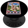 Funny Retro Baseball Card Dog Owner Love Carta da scambio sportiva vintage anni '70 e '80 con crestato cinese PopSockets PopGrip Adesivo