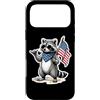 American Flag Patriotic Raccoon Funny Pr Custodia per iPhone 17 Pro Max Bandiera americana procione patriottica divertente 4 luglio USA