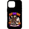 Halloween Apparel Custodia per iPhone 16 Pro Max Brutti Capelli Giornata Halloween Scheletro Barbiere Sp