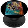 Cats in le Space Set di scacchi gatti nello spazio PopSockets PopGrip Adesivo