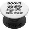 Funny Catahoula Leopard Dog And Book Des Libri E Catahoula Leopard Dogs Divertente Catahoula Leopard Dog PopSockets PopGrip Adesivo