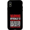 Official Teenager 13th Birthday Apparel Custodia per iPhone X/XS Attenzione ufficiale adolescente 13° compleanno