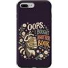 Book Nook Corner Custodia per iPhone 7 Plus/8 Plus Divertente Book Lover Raccoon Leggere Un Altro Libro