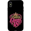18th Birthday Gifts for Women 18 Years D Custodia per iPhone X/XS 18° compleanno ragazza 18 anni donna 2008 regalo divertente
