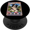 Funny Retro Baseball Card Dog Owner Love Carta collezionabile sportiva Border Collie vintage anni '70 '80 PopSockets PopGrip Adesivo
