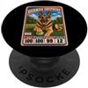 Funny Retro Baseball Card Dog Owner Love Carta da scambio sportiva vintage con pastore tedesco anni '70 e '80 PopSockets PopGrip Adesivo