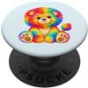 Cute Colorful Rainbow Animals Prints Sha Cute Rainbow Colorful Lion Toy Forme Mania PopSockets PopGrip Adesivo