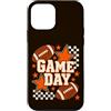 Cute Orange Game Day Football Cheer Bow Custodia per iPhone 12 mini Game Day Calcio Stagione Nero Arancione Cheer Donne Uomini Bambini