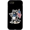 American Flag Patriotic Raccoon Funny Pr Custodia per iPhone SE (2020) / 7/8 Bandiera americana procione patriottica divertente 4 luglio USA