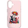 Skeleton & Cat Sugar Skull Día de los Mu Custodia per iPhone 17 Scheletro e Gatto Sugar Skull Dia De Los Muertos Giorno dei Morti
