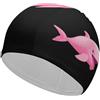 FJQWKLF Cuffia da nuoto unisex con simpatica balena per capelli corti e lunghi, per piscina, nuoto e bagno, da donna e da uomo