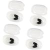 ECMQS Set di 4 clip per naso da allenamento per lezioni in piscina | Spina nasale impermeabile a forma di U con scatola di immagazzinaggio TPE e PP