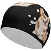 FJQWKLF Cuffia da nuoto unisex con motivo Cane Corgi e Bolle per capelli corti e lunghi, da donna e da uomo, per piscina, nuoto e bagno