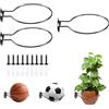 Uiyicil Supporto da parete per pallacanestro, espositore in metallo per pallacanestro, calcio e calcio, facile da installare, supporto da parete per la decorazione della stanza dei ragazzi, sala