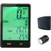 POPETPOP Tachimetro per Bicicletta senza Fili Retroilluminazione e Temperatura | Display LCD Nero, Batteria 2032, per Manubri di Bici Comuni, Uso Fitness e Giorno Notte