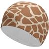 FJQWKLF Cuffia da nuoto, cuffia da nuoto con motivo giraffa, cuffie da bagno per capelli lunghi e corti