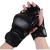 ECMQS Guantoni da boxe con cinturino da polso regolabile, guanti da kickboxing, mezze dita, allenamento boxe