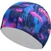 FJQWKLF Cuffia da nuoto unisex con luminose per capelli corti e lunghi, da donna e da uomo, per piscina, nuoto e bagno