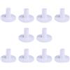 HEMOTON 10 Pezzi Tee da Golf in Gomma Bianco Base Extra Larga per Pratica | Compatibile Tappetino da Allenamento, Uso su Erba Artificiale, per Istruttori e Campo Pratica