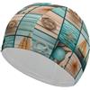 FJQWKLF Cuffia da nuoto unisex con nave, conchiglie e barca a vela, per capelli corti e lunghi, da donna e da uomo, per piscina, nuoto e bagno