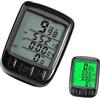 Posheliox Tachimetro da bicicletta cablato con display a 24 funzioni e | Shundong SD-563A Ciclocomputer con design resistente all'acqua, facile da installare, per mountain bike e bici da strada