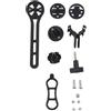 Posheliox Supporto per computer per bici da strada con manubrio integrato | Nylon leggero, supporto luce 180°, 3 basi adattatore per Garmin per Bryton per cateye, estensione centrale per ottimale
