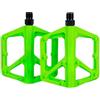 Posheliox Pedali in nylon per bici da strada e mountain bike con Dual DU | Pedali da ciclismo leggeri con ampia superficie antiscivolo e strisce riflettenti per una maggiore sicurezza notturna