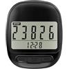 Generic Contapassi a clip sul display LCD - Tracker miglia con funzione orologio | Contachilometri portatile, registratore fitness tiene traccia passi, distanza, calorie, tempo di esercizio fisico, contapassi