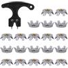 Generic 20 punte da golf per qualsiasi scarpa | Borchie antiscivolo Sprinter Chiodi Accessori Sportivi con Chiave per Trail Jumping Tennis Corsa Allenamento Campo Strada