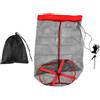 ECMQS Retino pieghevole per pescatori da riva | Nylon Mesh Keeper con doppia coulisse, picchetto a terra, borsa di immagazzinaggio