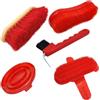 Qianly 5 Pezzi Set di 5 Attrezzi per la Toeletta del Antiscivolo Kit di Toelettatura con Spazzole e Pettini Durevole per Pulizia Dopo la Cavalcata