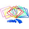 Generic Set di anelli da 38 cm, con 10 anelli e 10 connettori, per interni ed | Attrezzatura del parco giochi prescolare con il sacco di fagioli, 10 connettori inclusi per il parco giochi dei bambini