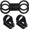 DIYEAH 4 Pezzi Set di Fermacinturino per Boccaglio, Sgancio Rapido, Nero | Silicone e Abs, Ricambio Riutilizzabile da 30g, per Tubo Ellittico e Allenamento