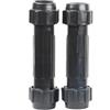 Toyvian Lega di Alluminio Connettore per Pagaia, Giunto a Vite | Diametro 28mm, Tubo Due Cappucci Filettati, Nero, per Remi e Canoe