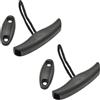 ECMQS 2 maniglie a T in nylon a sgancio rapido universali per canoe marine, kayak, maniglia a levetta con cordino, impugnature comode portatili, kayak in nylon professionale