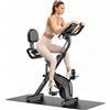 DRYFEEDO Cyclette Pieghevole Bianco, Bicicletta Fitness Magnetica Silenziosa, Display LCD, 8 Livelli di Resistenza, Allenamento Cardio, Sella Confortevole