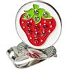 ECMQS Cap Clip Golf Marker | Design a forma di fragola, design a presa rapida, promemoria posizione della palla, accessorio per passeggiate e fairway