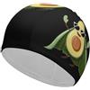 FJQWKLF Cuffia da nuoto unisex Cool Avocado per capelli corti e lunghi, per piscina, nuoto e bagno, da donna e da uomo